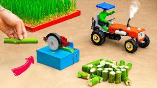 DIY tractor making Wood Cutting Machine Science Project  diy mini Agricultural Machinery