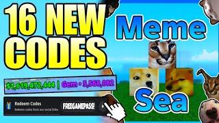 *NEW CODES* ALL WORKING CODES IN MEME SEA 2024 OCTOBER ROBLOX MEME SEA CODES FOR GEMS & MONEY