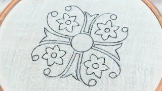 Flower Embroidery Design for Dress Table Cover Hand Embroidery Work