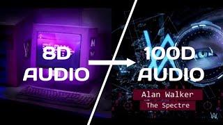 Alan Walker - PlayThe Spectre  100D Audio Not 8D Audio Remix Mashup K-391&Tungevaag ft.Mangoo