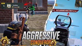 Aggressive Conqueror 1v4 Clutches   BGMI - PUBG Mobile