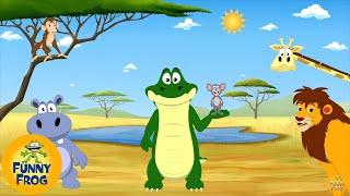 Mouse and Crocodile with lyrics  Funny story about African animals  Funny Frog