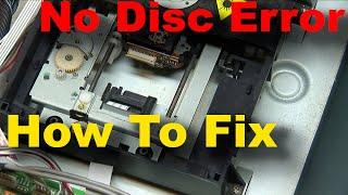 How to Fix CD or DVD Player No Disc Error - wont play cd