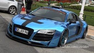 CHROME Audi R8 V10 driving in Monaco