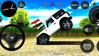 Dollar Song Modified Mahindra White Thar  Stunt Driving Gameplay Indian Cars Simulator 3D Android