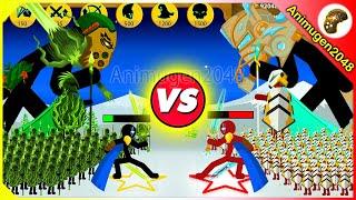 GRIFFON DINOSAUR vs GRIFFON AUTOBOT vs RED XIPHOS x9999 Army  Stick War Legacy Mod  Animugen2048