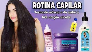 TESTANDO MÁSCARA DA EUDORA HIDRATAÇÃO MICELAR -CABELO ALISASO #eudora#hidratação #hair#rotinacapilar