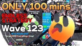 How to beat WAVE 123 in 100 MINUTES - SKIP STRATEGY ENDLESS Toilet Tower Defense