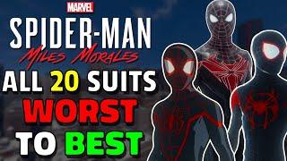 ALL 20 SUITS in Spider Man Miles Morales Ranked WORST TO BEST  PlayStation 5