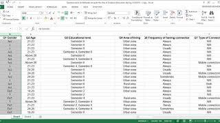 How to code a questionnaire on Google Forms using Excel and SPSS
