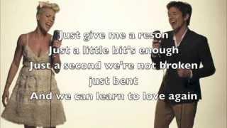 Pink - Just give me a Reason Lyrics