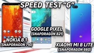 Speed Test G Nokia 8.1 vs Google Pixel 1 vs Xiaomi Mi 8 Lite