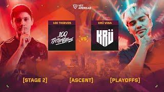 100 Thieves vs KRÜ Visa - VCT Americas Stage 2 - Playoffs - Map 3