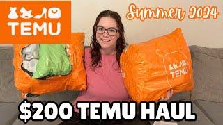 HUGE $200 TEMU HAUL  Summer 2024 finds