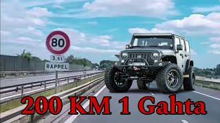 8k Autobahn emergency brake at 200 kmhUS 2023 hd video