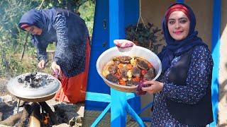 Rural Style Cooking of BADEMJAN KEBAB  100% VEGETARIAN DISH   Rural Cuisine