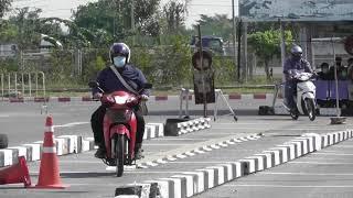 สอบใบขับขี่ รถมอเตอร์ไซค์ ภาคปฏิบัติ เค้าสอบกันยังไงต้องไปชมกัน Test for MotorBike Driver License