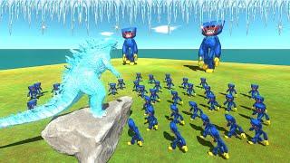 The ARMY of Huggy Wuggy VS Team Ice Godzilla Shin Godzilla and Gojira