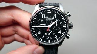 ALPINA STARTIMER PILOT MENS WATCH REVIEW MODEL AL-372B4S6