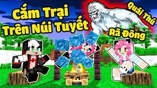 REDHOOD THỬ THÁCH 24 GIỜ CẮM TRẠI NÚI TUYẾT TRONG MINECRAFT*MỀU CỨU CHỊ PANDA KHỎI QUÁI VẬT TUYẾT