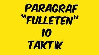 Paragraf “FULLETEN” 10 TAKTİK