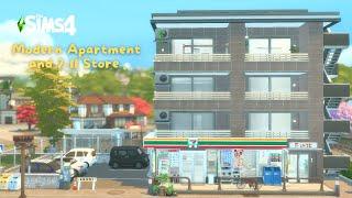 Modern Apartment and 7-11 Store  Stop Motion Build  The Sims 4  No CC