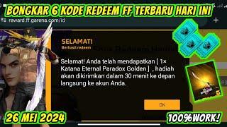 KODE REDEEM FREE FIRE TERBARU 26 MEI 2024 HARI INI‼️