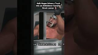 Hulk Hogan Drives a Truck into an Ambulance Carrying Brock Lesnar WWE SmackDown Shut Your Mouth