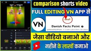  comparison shorts video kaise banaye ? vn app se @BrainXMania Jaisa video Kaise banaye #shorts