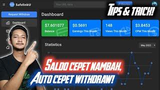 Trick Biar Cepet Cuan Di Website Safelinku Website Gratis Penghasil Uang Cuma Modal Share Link