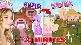 20 Minute Minecraft Build Challenge With Cutie