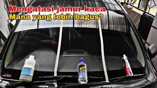 Menghilangkan jamur kaca mobil menggunakan pasta gigiodol bersihkan jamur kaca