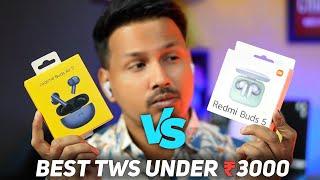 Redmi Buds 5 Vs Realme Buds Air 5 Detailed Comparison  Best Tws Earbuds Under ₹3000