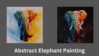 Acrylic Abstract Elephant Painting