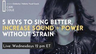 5 Keys to Sing Better and Increase Sound and Power Without Strain