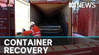 Sunken cargo containers retrieved two years after being lost at sea  ABC News