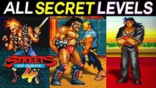 Streets of Rage 4 - ALL SECRET LEVELS  How to Unlock All Secret Stages - Easter Eggs Bosses