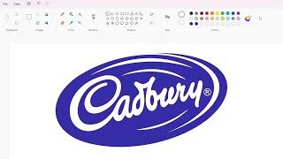 How to draw the Cadbury logo using MS paint  How to draw on your computer