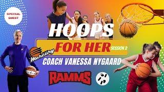 Phoenix Mercurys Head Coach Vanessa Nygaard visits Hoops For Her all-girls Basketball Clinic.