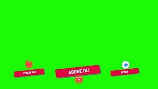 Etkileyici Green Screen Abone Ol Butonu - Telifsiz