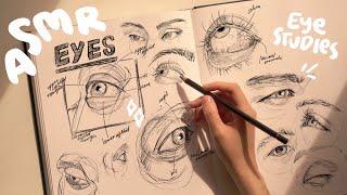 eye studies ️ ASMR SKETCH WITH ME no music