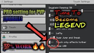 BEST PvP Settings For MCPE Touch Player  Mobile User  Minecraft Bedrock Edition