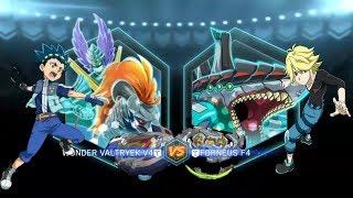 Valtryek V4 Vs Forneus F4  Valt Vs Fubuki  Beyblade Burst App Gameplay