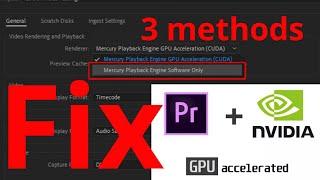 How to fix Premiere Pro not using GPU acceleration  How to enable GPU acceleration premiere pro