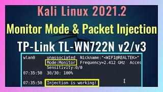 Kali Linux 2021.2 How to enable Monitor Mode and Packet Injection on TP-Link TL-WN722N v2v3