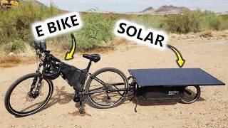 INFINITE RANGE SOLAR EBIKE  DIY 200w Solar Electric Bike Trailer - UNLIIMITED RANGE