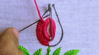 Hand Embroidery Amazing Trick  Flower Embroidery Designs