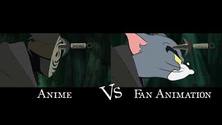 Anime vs fan animation Minato Vs Obito