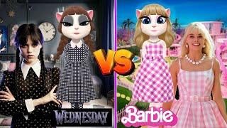 Wednesday VS Barbie  My talking Angela 2  Makeover