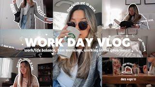 9-5 work vlog‍️ working in the government with a psych degree + worklife balance